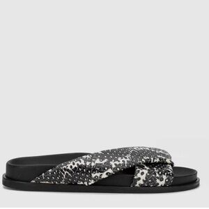 Aquatalia Ileena White/Black Sandals